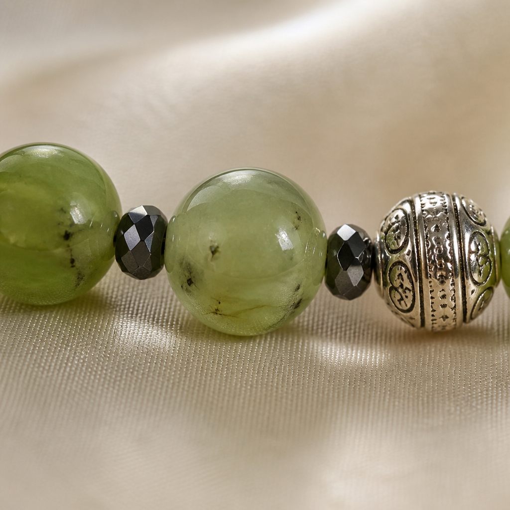 Bracciale a molla Verde oliva, verde oliva, verde chiaro, oro, nero/grigio scuro, foto 3 di 4