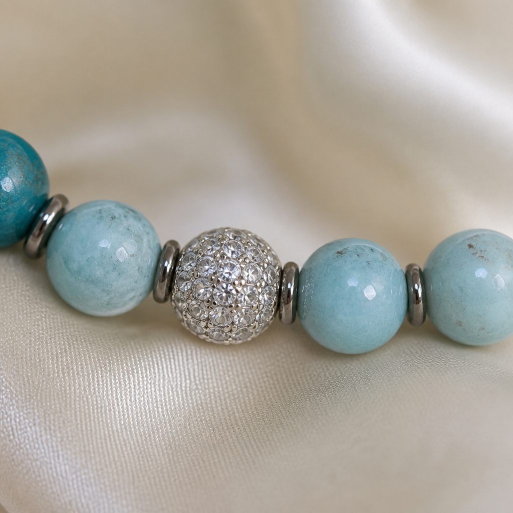 Collana Laguna, turchese, azzurro, argento, foto 3 di 4