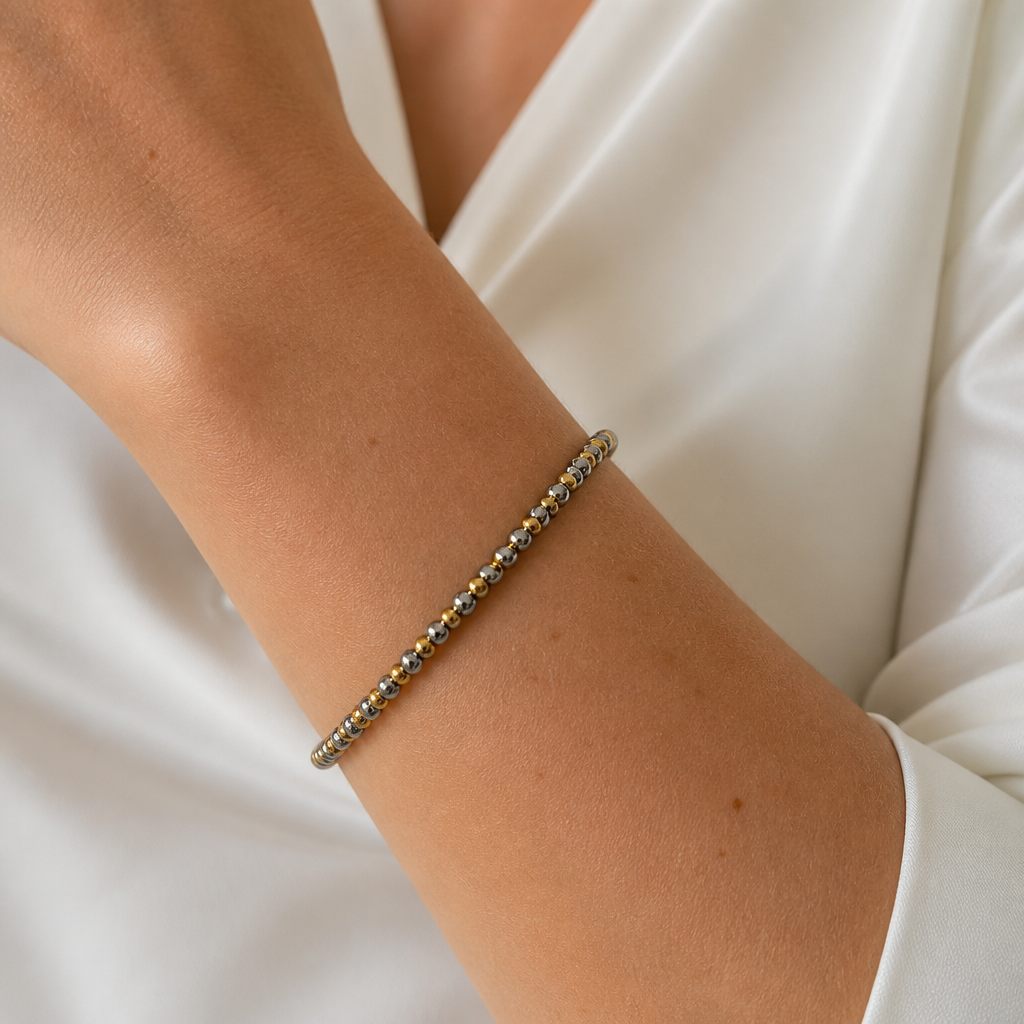 Set collana e bracciale Argento e oro, oro, argento, foto 5 di 5